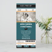 Faire-part de mariage de billet de hockey (Debout devant)