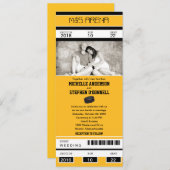 Faire-part de mariage de billet de hockey (Devant / Derrière)