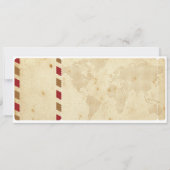 Faire-part de mariage de billet de la carte d'emba (Dos)