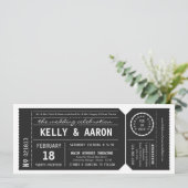 Faire-part de mariage de billet de théâtre (Debout devant)