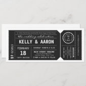 Faire-part de mariage de billet de théâtre (Devant / Derrière)