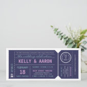 Faire-part de mariage de billet de théâtre (Debout devant)