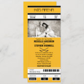 Faire-part de mariage de billet d'hockey (Devant / Derrière)