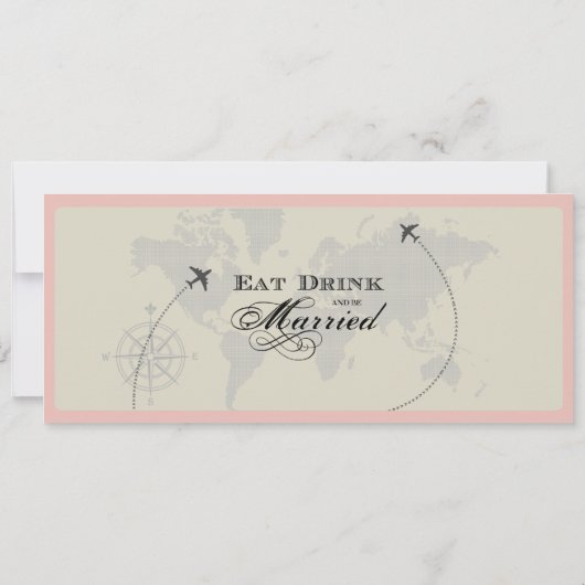 Faire-part de mariage de billets de compagnies aér (Dos)