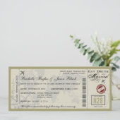 Faire-part de mariage de billets de compagnies aér (Debout devant)