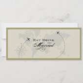 Faire-part de mariage de billets de compagnies aér (Dos)