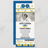 Faire-part de mariage de billets de football (Devant / Derrière)