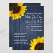 Faire-part de mariage de bleu marine et de (Devant / Derrière)