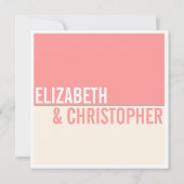 Faire-part de mariage de bloc graphique moderne en (Dos)