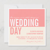 Faire-part de mariage de bloc graphique moderne en (Devant)