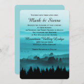 Faire-part de mariage de Blue Rustic Mountain (Devant / Derrière)