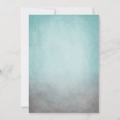 Faire-part de mariage de Bohême rustique Turquoise (Dos)