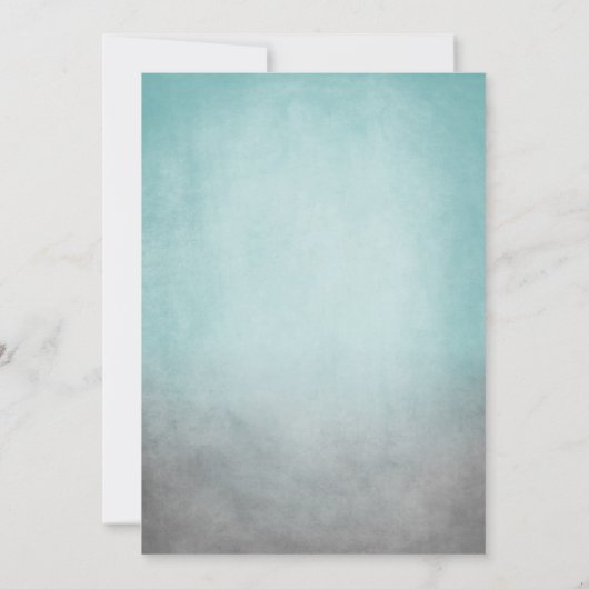 Faire-part de mariage de Bohême rustique Turquoise (Dos)