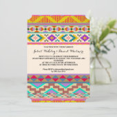 Faire-part de mariage de Bohemian Aztec Ikat (Debout devant)