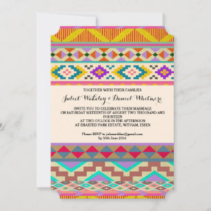 Faire-part de mariage de Bohemian Aztec Ikat