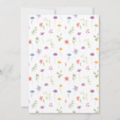 Faire-part de mariage de boho fleur sauvage coloré (Dos)