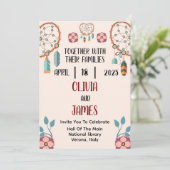 faire-part de mariage de boho plat (Debout devant)