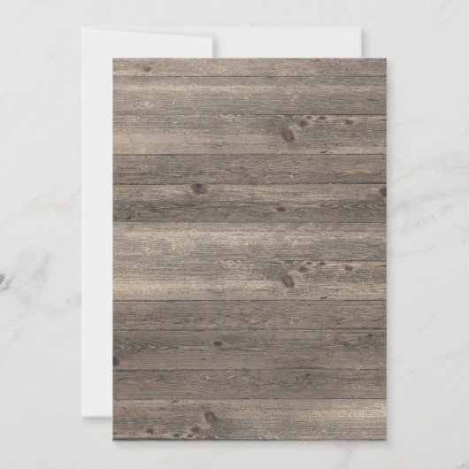 Faire-part de mariage DE BOIS EUCALYPTUS RUSTIQUE (Dos)