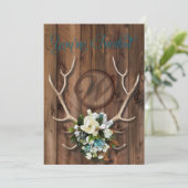 faire-part de mariage de bois rustique avec Magnol (Debout devant)