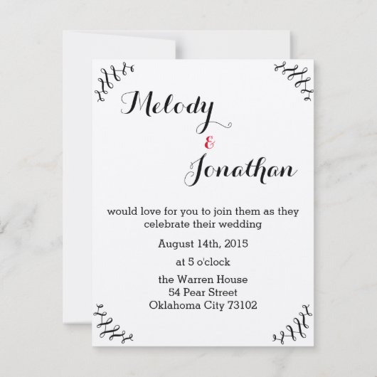 Faire-part de mariage de Booklovers avec (Dos)