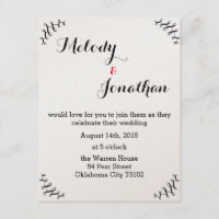 Faire-part de mariage de Booklovers avec