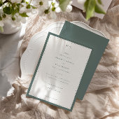 Faire-part de mariage de bord à pente classique