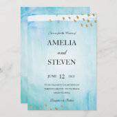 Faire-part de mariage de bord de mer (Devant / Derrière)