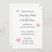 Faire-part de mariage de bord de pétoncle de typog (Devant / Derrière)