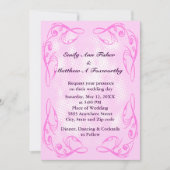 Faire-part de mariage de bordure Abstraite de la f (Devant)