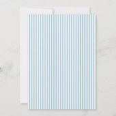 Faire-part de mariage de bordure bleu Whimsical (Dos)