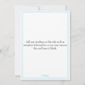 Faire-part de mariage de bordure gris simple (Dos)