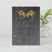 Faire-part de mariage de boule de mascarade (Debout devant)