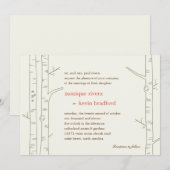 Faire-part de mariage de bouleaux - Personnalisé (Devant / Derrière)