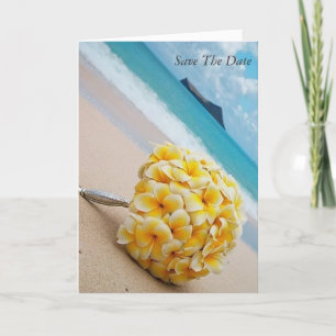 Faire-part de mariage de bouquet de Plumeria