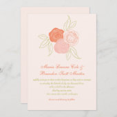 Faire-part de mariage de bouquet de Ranunculus (Devant / Derrière)