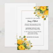 Faire-part de mariage de bouquet du jour du printe (Devant / Derrière)