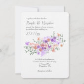 Faire-part de mariage de bouquet Lilac et Peach Ro (Devant)