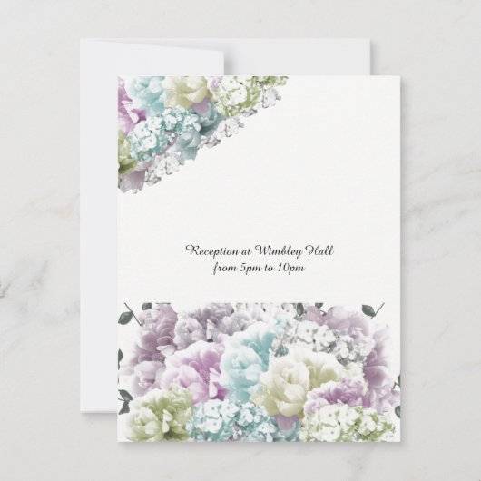 Faire-part de mariage de bouquet Pastel mixte (Dos)