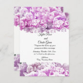 Faire-part de mariage de bouquet rose monochrome