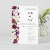 Faire-part de mariage de Bourgogne espagnole (Debout devant)