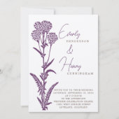 Faire-part de mariage de branche de Fleur sauvage  (Devant)