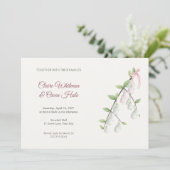 Faire-part de mariage de branche de Silverbell (Debout devant)