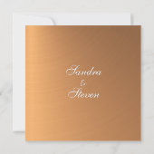 Faire-part de mariage de brillance cuivre (Dos)