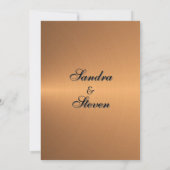 Faire-part de mariage de brillance cuivre (Dos)