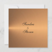 Faire-part de mariage de brillance cuivre (Dos)