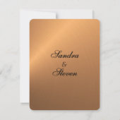 Faire-part de mariage de brillance cuivre (Dos)