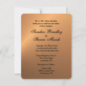 Faire-part de mariage de brillance cuivre (Devant)