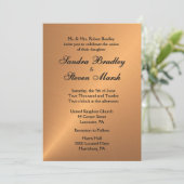 Faire-part de mariage de brillance cuivre (Debout devant)
