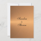 Faire-part de mariage de brillance cuivre (Dos)
