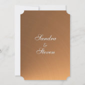 Faire-part de mariage de brillance cuivre (Dos)